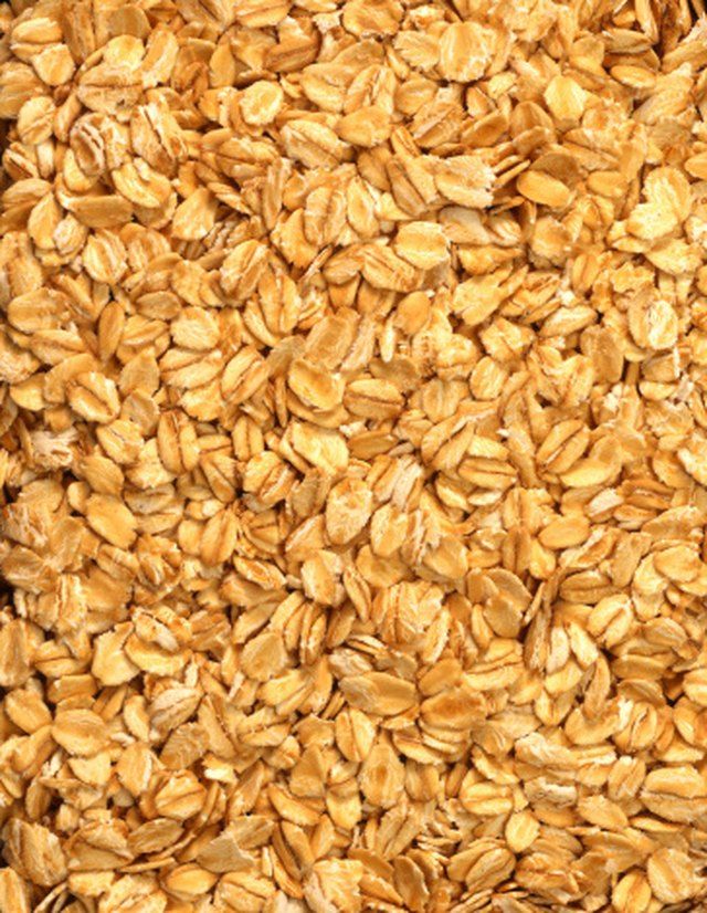 the top view of a pile of oats