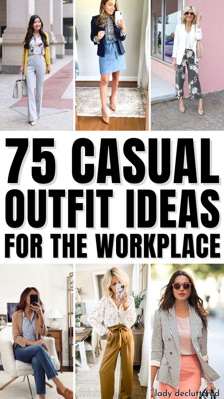 75 Casual Outfit Ideas for the Workplace How To Dress For Work, What To Wear Tomorrow To Work, Women’s Casual Work Outfits, Friday Looks For Work, Dressing Ideas For Women Casual, Work Outfit Ideas For Women Office Wear, What To Wear To A Conference For Women, Outfits For Office Work Casual, Tuesday Outfit Work Casual