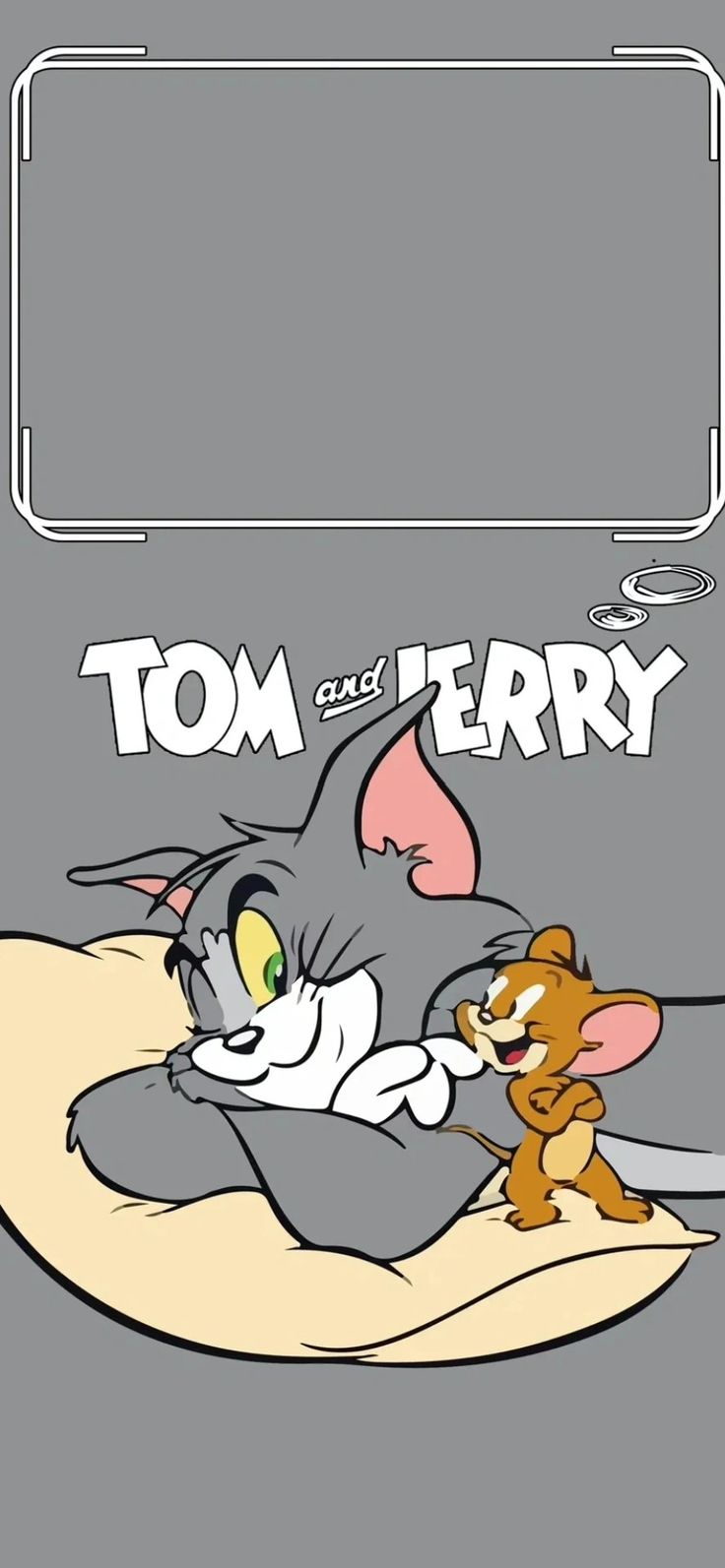 an image of tom and jerry in bed with the name tom and jerry on it