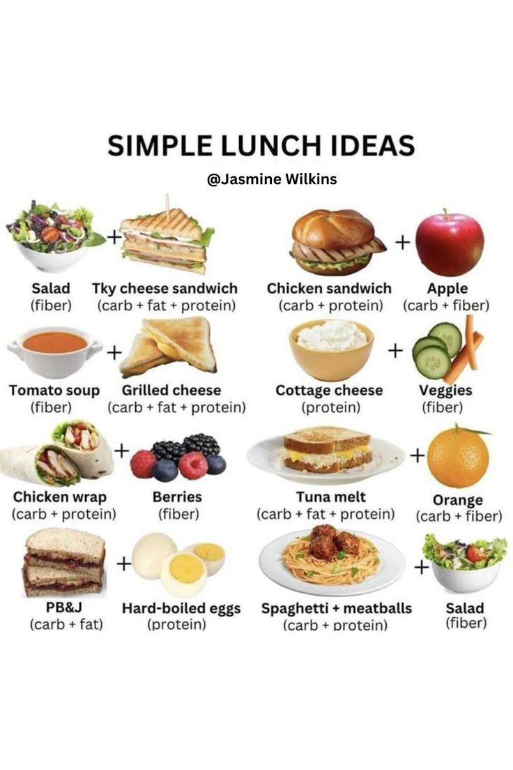 an image of lunch menus with different foods