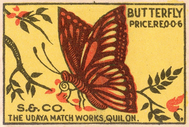 a stamp with a butterfly on it that says the uga match works quilt or