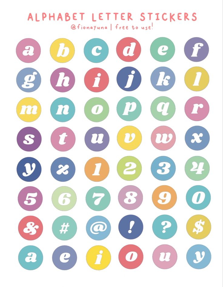 the alphabet stickers are colorful and have different letters