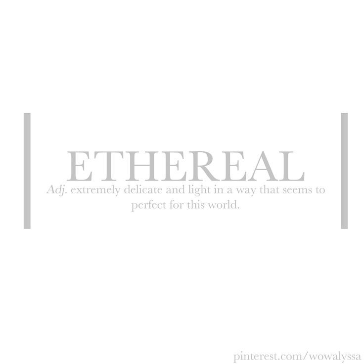 the word ethereal is written in white and grey on a white background with an arrow