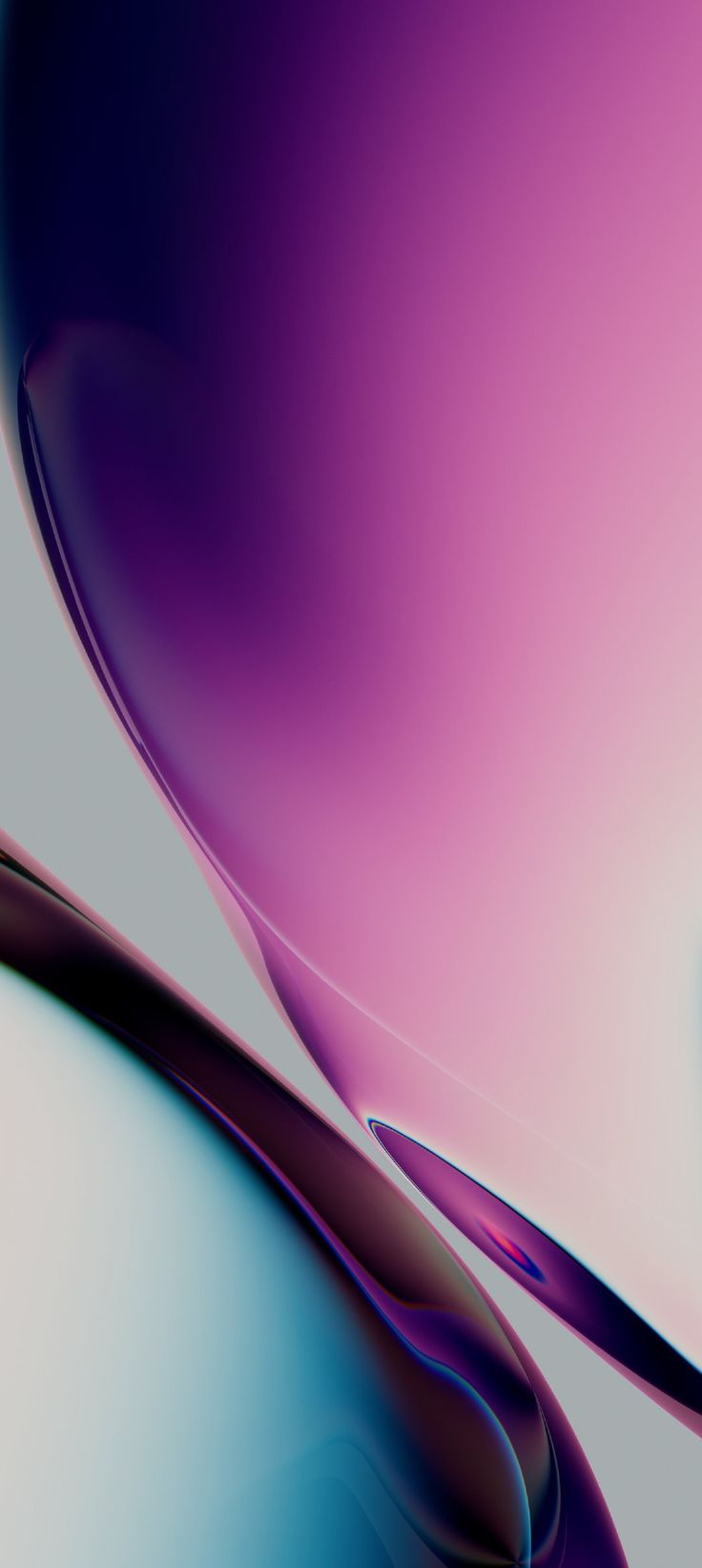 an abstract image of purple and blue liquid flowing down the side of a cell phone