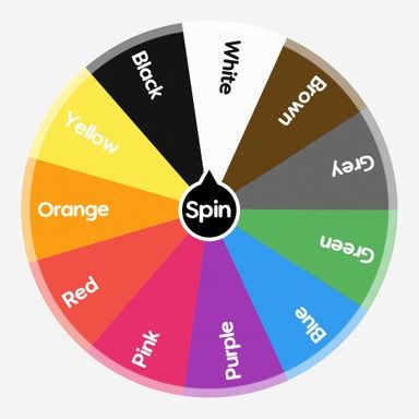 a wheel with different colors and words on it