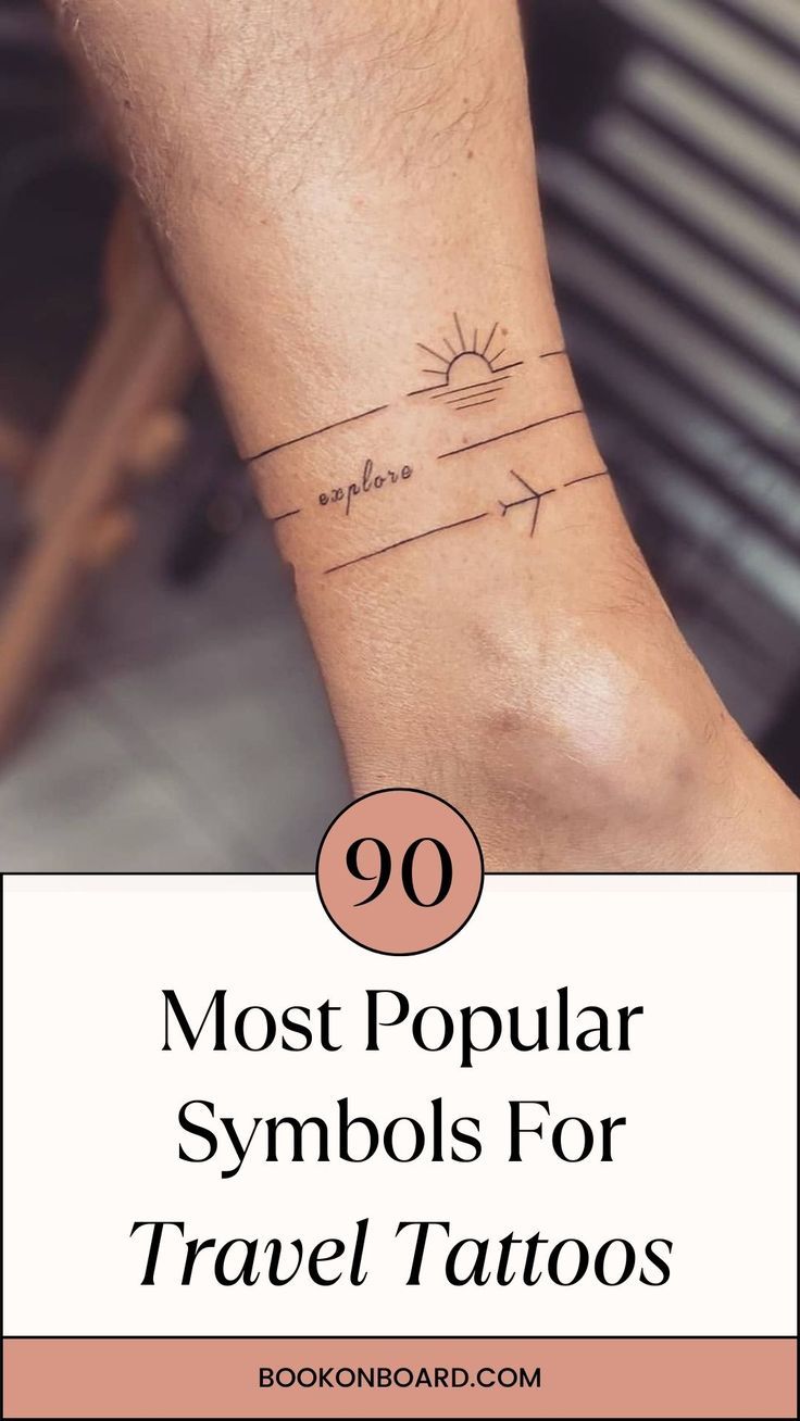 The 90 Most Popular Symbols For Travel Tattoos | Unique & Cute Travel Tattoo Ideas Dainty Small Tattoos, Tattoo Ideas Travel, Wanderlust Tattoos, Small Compass Tattoo, Small Mountain Tattoo, Simple Compass Tattoo, Small Geometric Tattoo, Travel Tattoo Ideas, Tattoo Ideas Males