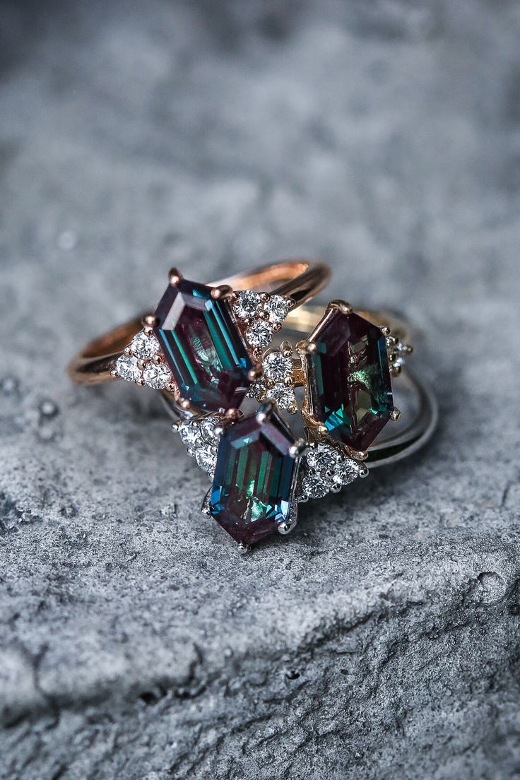 Inexpensive Jewelry, Staghead Designs, Cute Engagement Rings, Black Wedding Rings, Alexandrite Engagement Ring, Dream Engagement Rings, Ring With Diamond, Gemstone Engagement, Alternative Engagement Rings