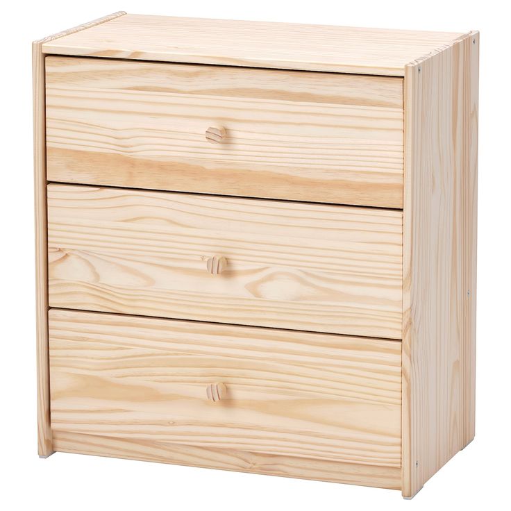 a wooden chest with two drawers on one side