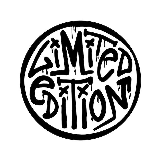 a black and white logo with the word limited station in it's center circle