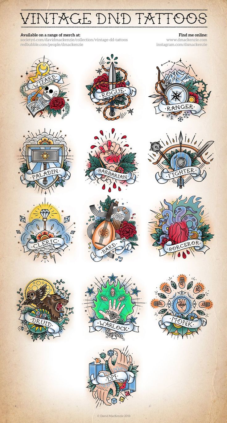 an old school tattoo design with various designs on it's sides and the words, vintage