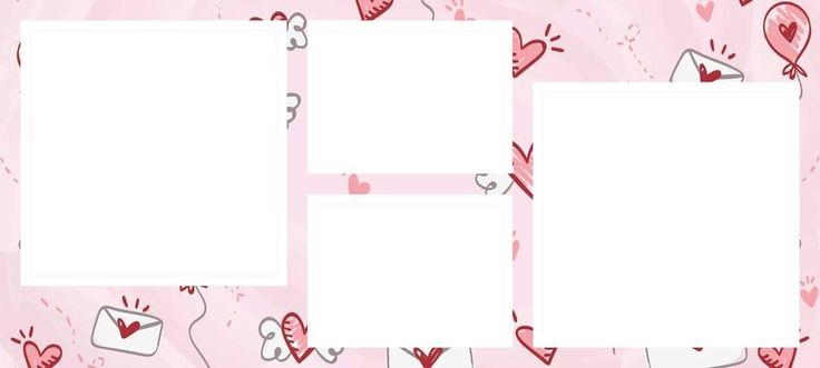 valentine's day photo frames with hearts and arrows on the pink background stock photo