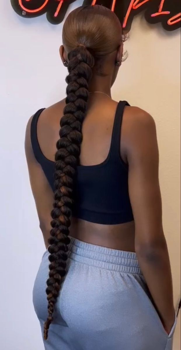 Follow @mayascore for more Brown Braided Ponytail, Straight Lob Haircut, Straight Lob, Open Hairstyle, Sleek Braided Ponytail, Sleek Ponytail Hairstyles, Beautiful Black Hair, Braided Cornrow Hairstyles, Quick Braided Hairstyles