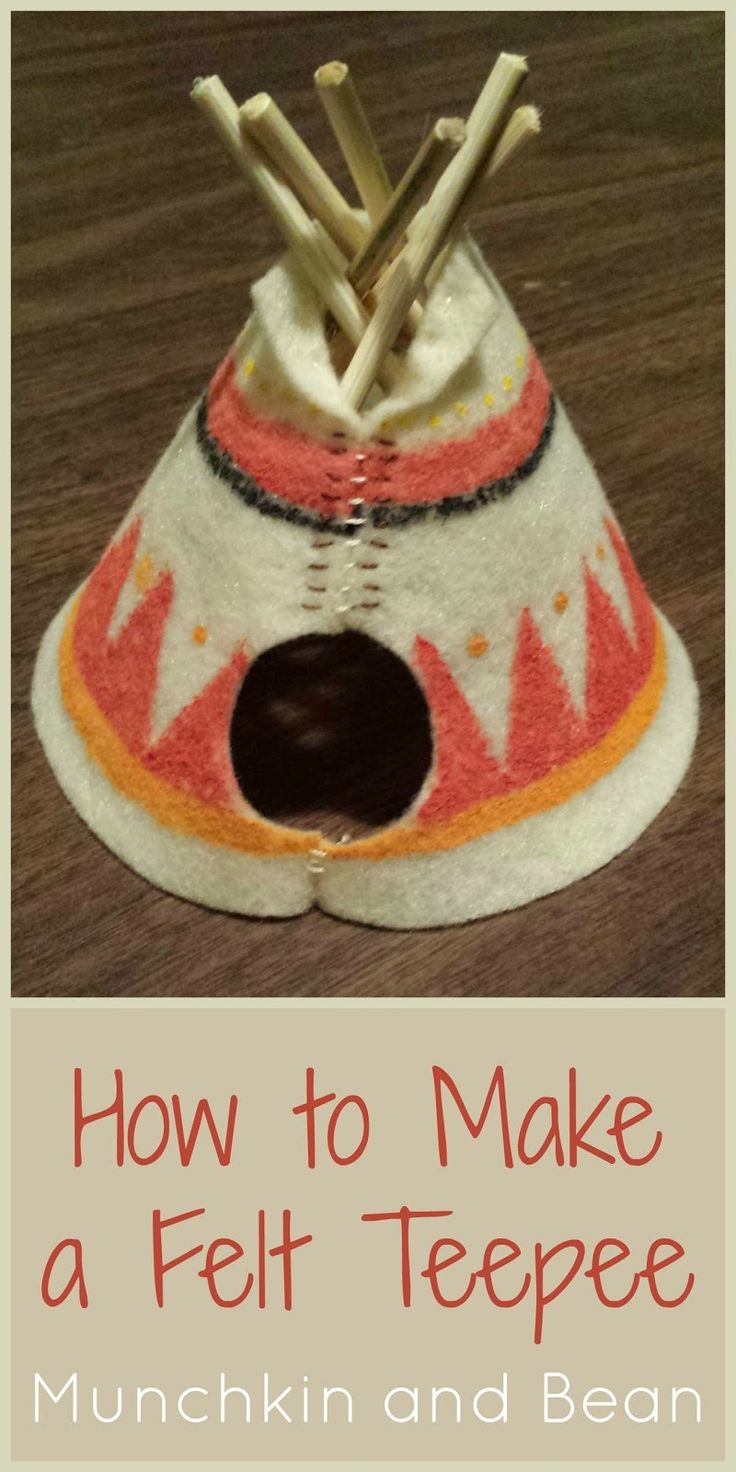 how to make a felt teepeee munchin and bean toy