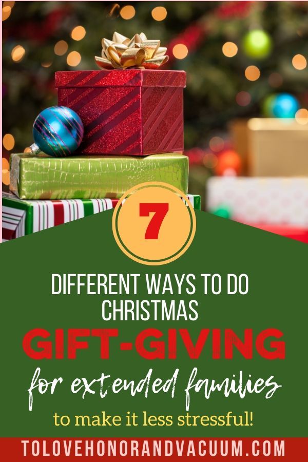 presents stacked on top of each other with the words 7 different ways to do christmas gifts for