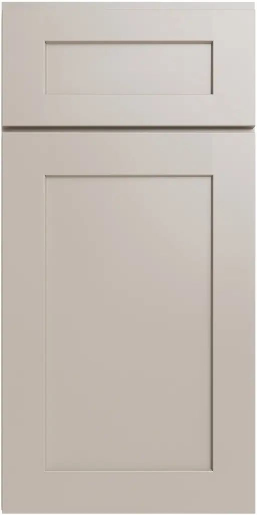 a white kitchen cabinet door and drawer