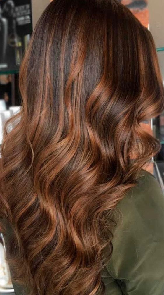 Highlights Inspiration, Auburn Balayage, Rambut Brunette, Hair Pics, Copper Balayage, Chestnut Hair, Blonde Balayage Highlights, Colored Hair Tips, Chestnut Hair Color