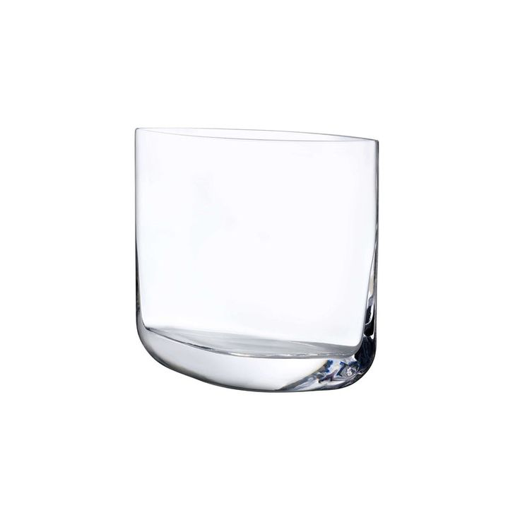 an empty glass on a white background