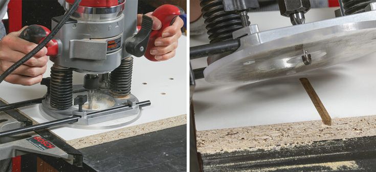 a person using a router to cut wood with a circular sawtoothing machine