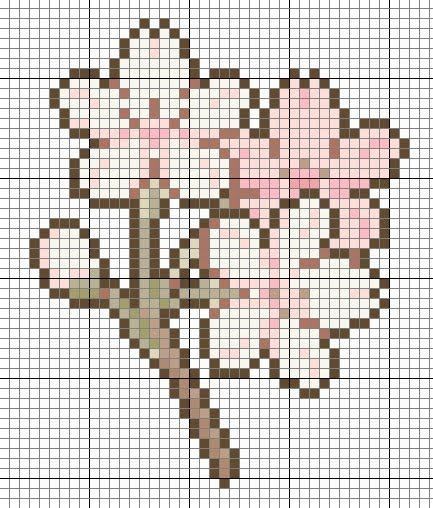 a cross stitch pattern with flowers on it