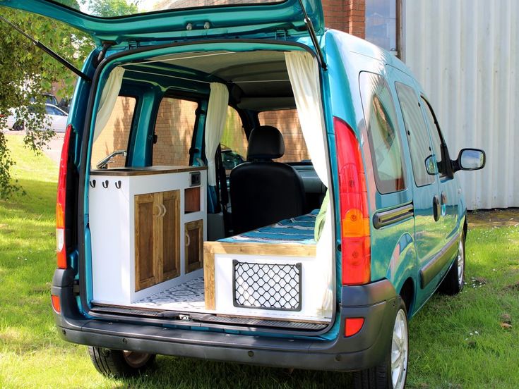 the back end of a van with its doors open