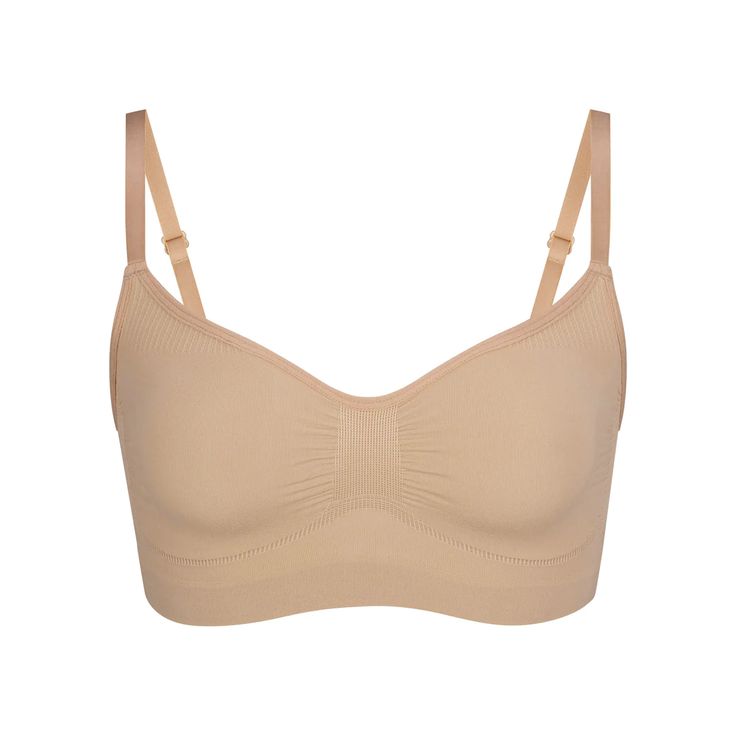 SEAMLESS SCULPT BRALETTE | CLAY - SEAMLESS SCULPT BRALETTE | CLAY Scoop Neck Bra With Built-in Support, Seamless Contoured Push-up Shapewear, Scoop Neck Seamless Bra, Micro-elastic Sports Bra With Built-in Bra, Solid Color Low-cut Sports Bra With Removable Pads, Solid Sculpting Bra With Built-in Support, Sculpting Sports Bra With Bra-friendly Design, Seamless Shaping No-show Nursing Bra, Seamless Sculpting No-show Shapewear