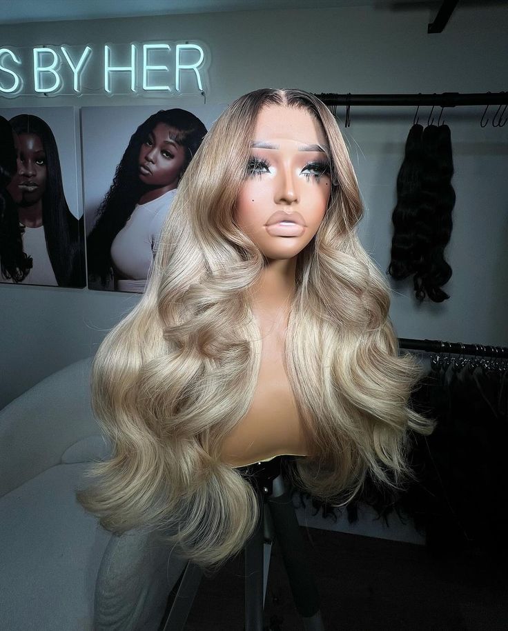 613 Wig Hairstyles For Black Women, 5x5 Lace Closure Wig, Wig For Black Women, Ombre Brown, Ash Blonde Hair, Blonde Hair Looks, Dope Hairstyles, Lace Closure Wig, Front Lace Wigs Human Hair