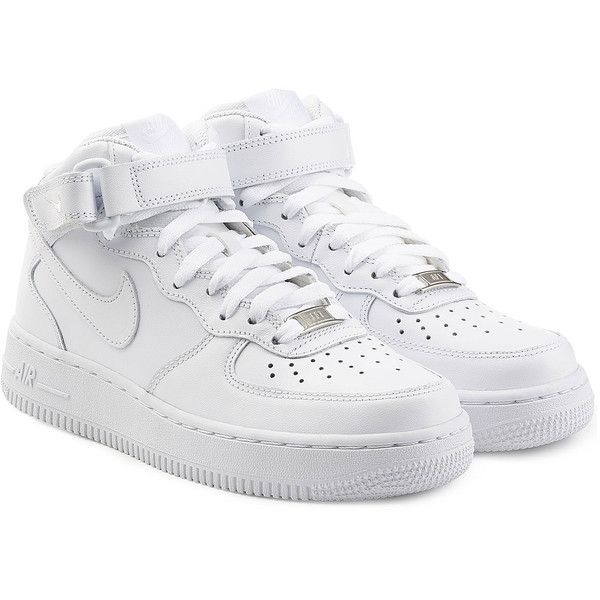 Nike Airforce 1 Suede High Top Sneakers (€100) ❤ liked on Polyvore featuring shoes, sneakers, nike, chaussures, white, white hi top sneakers, white shoes, suede sneakers, nike trainers and lace up sneakers White Leather Sneakers Men, Urban Sneakers, Mens High Top Shoes, Shoes Sneakers White, Trainers Nike, White Shoes Men, Men's High Top Sneakers, Nike High Tops, Nike Airforce 1