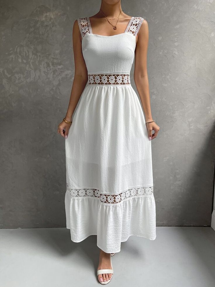 Boho Sleeveless Dress, Boho Sundress, Elegant White Dress, Cami Dresses, Boho Dresses Long, Boho Beach Dress, White Boho Dress, Midi Sundress, Dress Women Elegant