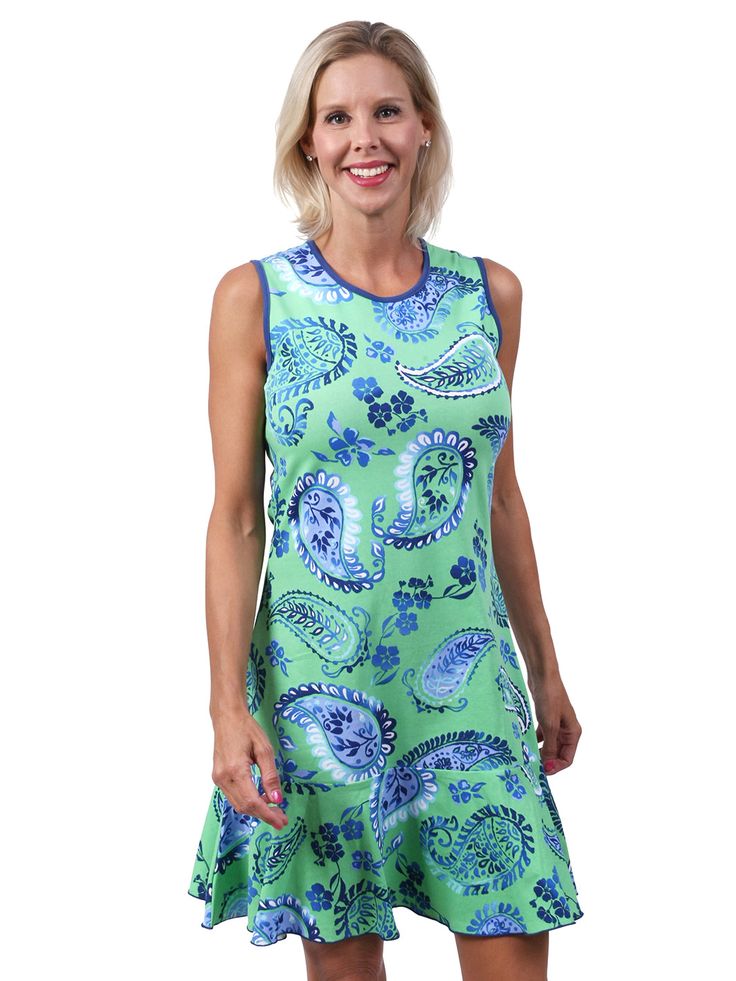 Take a stroll to the beach or lunch at the club in the stylish flounce tank MJ dress. The flowing lines and graceful flounce move and sway with every step in this simply classic dress. A must for every womans closet. Lifestyle Dresses, Womens Closet, Flounced Dress, Classic Dress, Spring Wardrobe, Paisley, Floral