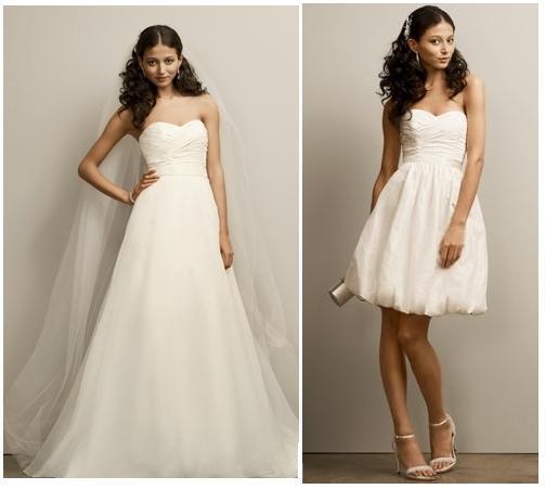 two pictures of a woman in a wedding dress