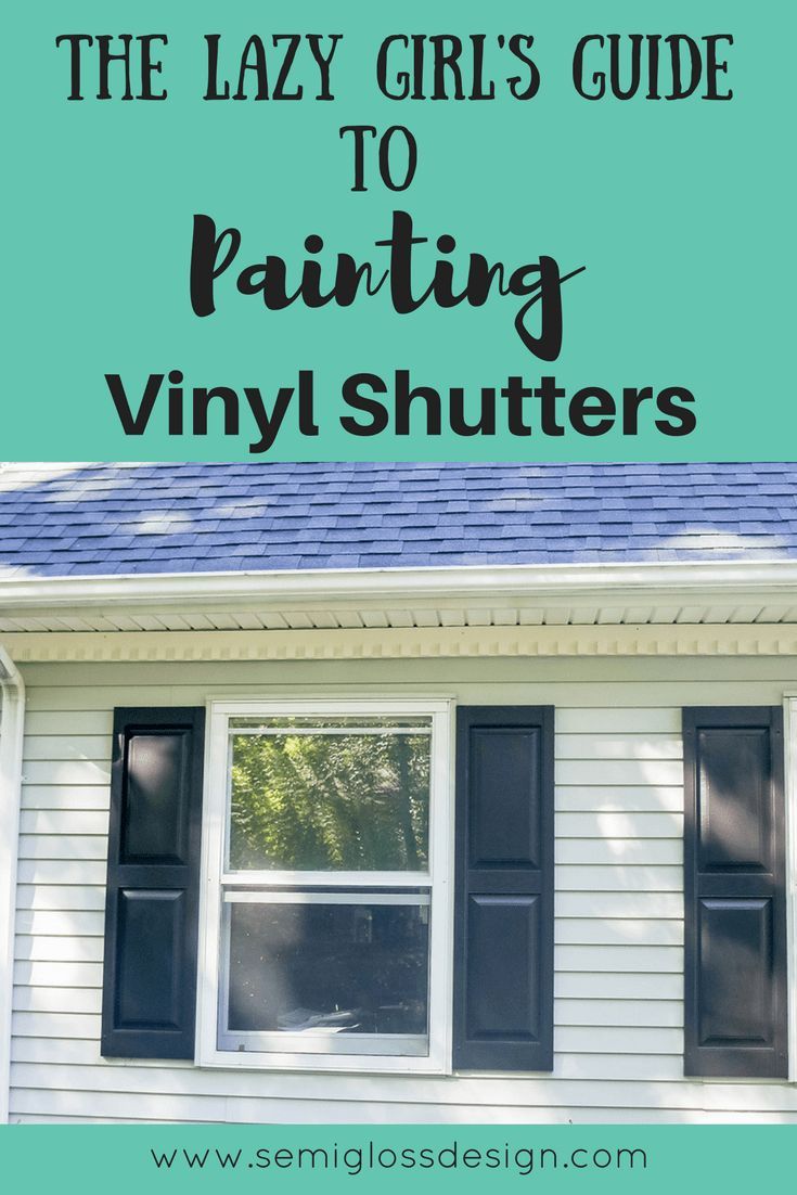 Learn how to paint vinyl shutters the easy way! Instant curb appeal in just a few hours. #curbappeal #homeimprovement #diyhome Painting Shutters Black, Cream House Black Shutters, Gray Siding Black Shutters, How To Paint Shutters On House, Painting Shutters On House, Painting Vinyl Shutters, Paint Shutters, Outdoor Shutters, Paint Vinyl