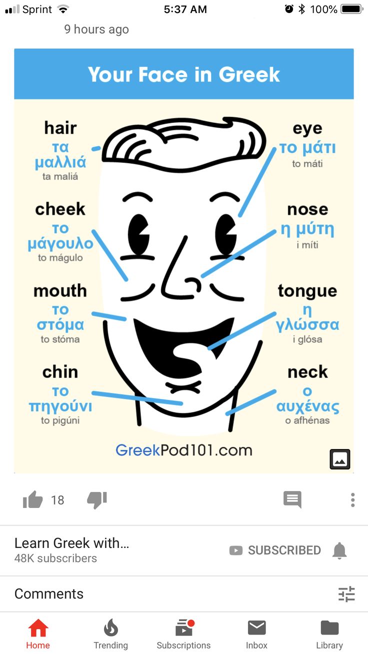 an image of the face in greek with words and pictures on it, as well as other