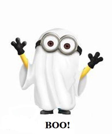 a cartoon character dressed as a ghost