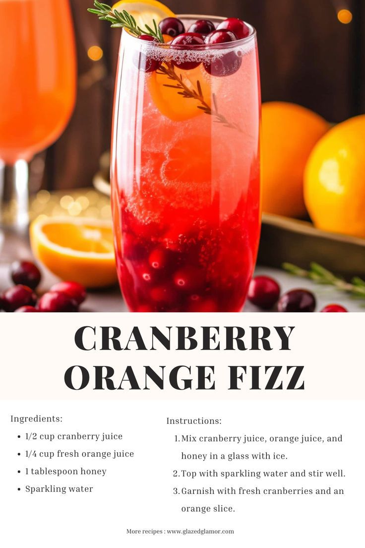 cranberry orange fizz cocktail recipe