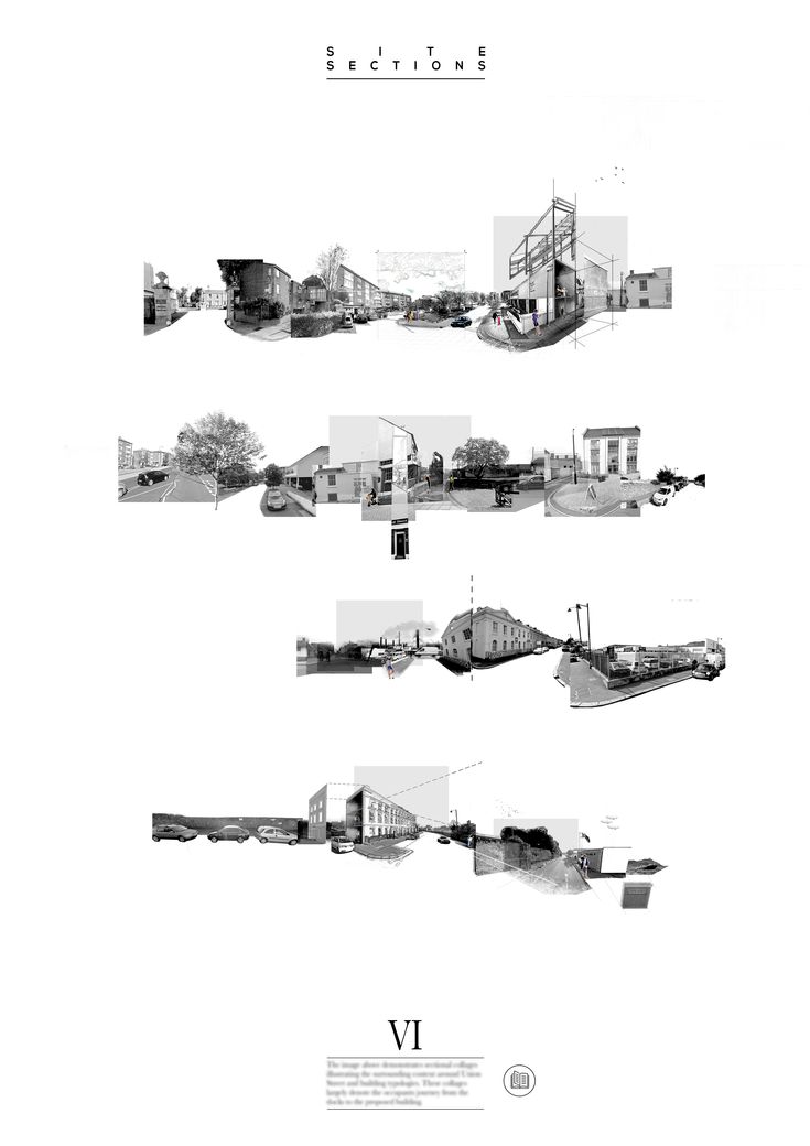 several different types of buildings are shown in black and white, with the words'v'above them