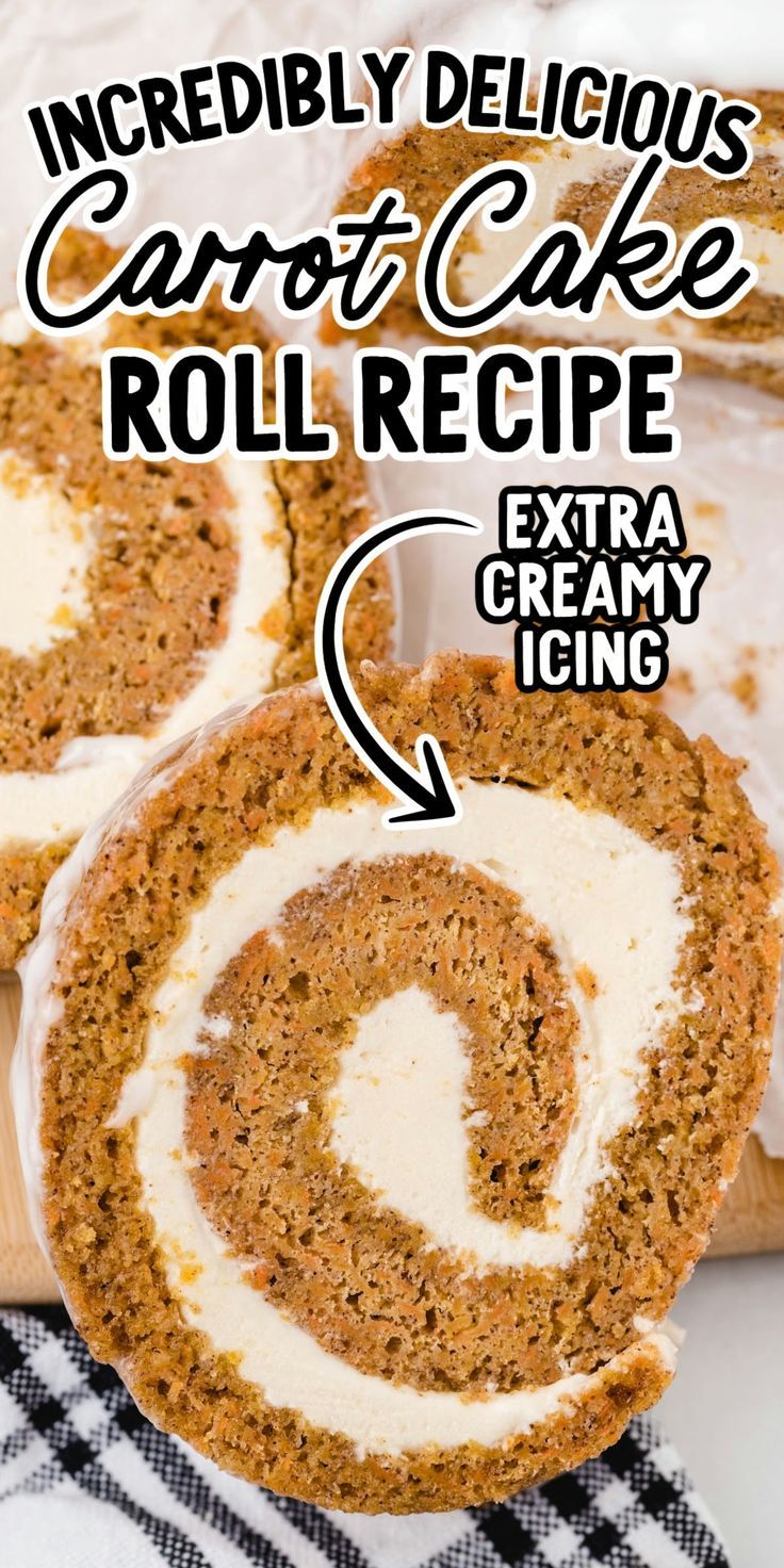 Carrot Cake Roll Yummy Spring Desserts, Carrot Cake Roll Recipe, Roll With Cream Cheese Filling, Carrot Cake Roll, Traditional Easter Desserts, Ms Recipes, Carrot Spice Cake, Spiced Carrots, Pan Sin Gluten