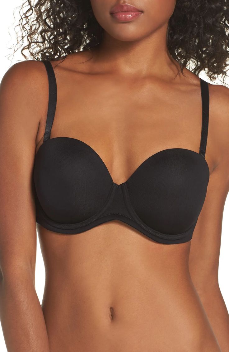 Wacoal Red Carpet Convertible Strapless Bra | Nordstrom Elegant Black Bra With Removable Straps, Elegant Strapless Padded Bra, Elegant Full Coverage Bra With Removable Straps, Elegant Padded Nursing Bra, Fitted Push-up Bra With Removable Straps, Strapless Fitted Nursing Bra With Built-in Bra, Strapless Nursing Bra With Removable Pads, Strapless Bra With Padded Cups, Elegant Strappy Bra With Removable Pads