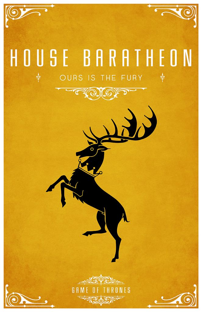 the poster for house baratheon's upcoming show, ours is the fury