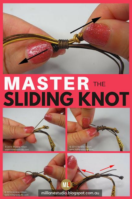 the instructions for how to make a slip knot