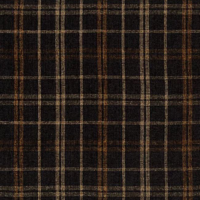 a brown and black plaid fabric