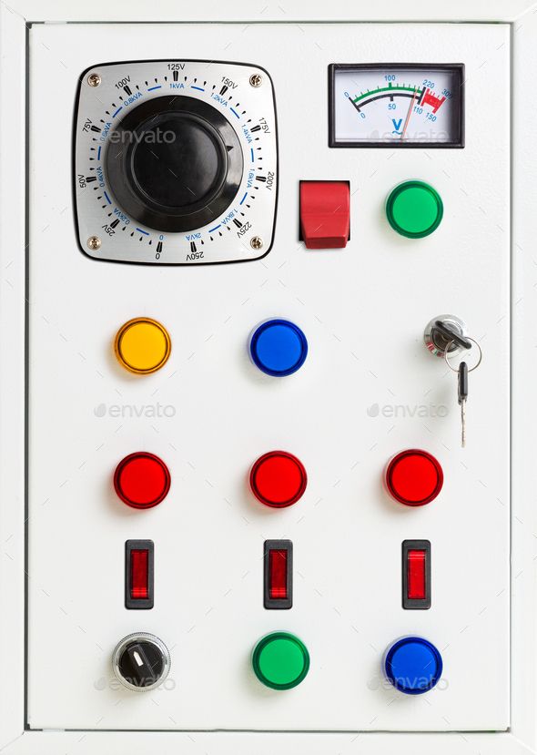 an electrical panel with buttons and knobs - stock photo - images