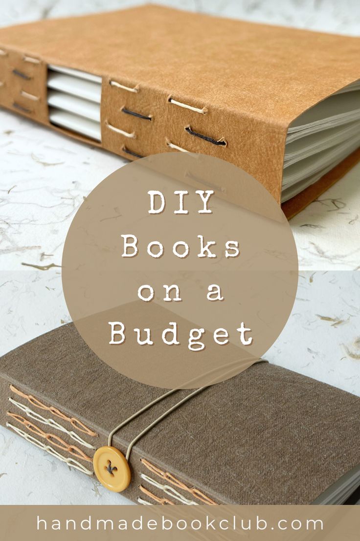 books on a table with the title diy books on a budget