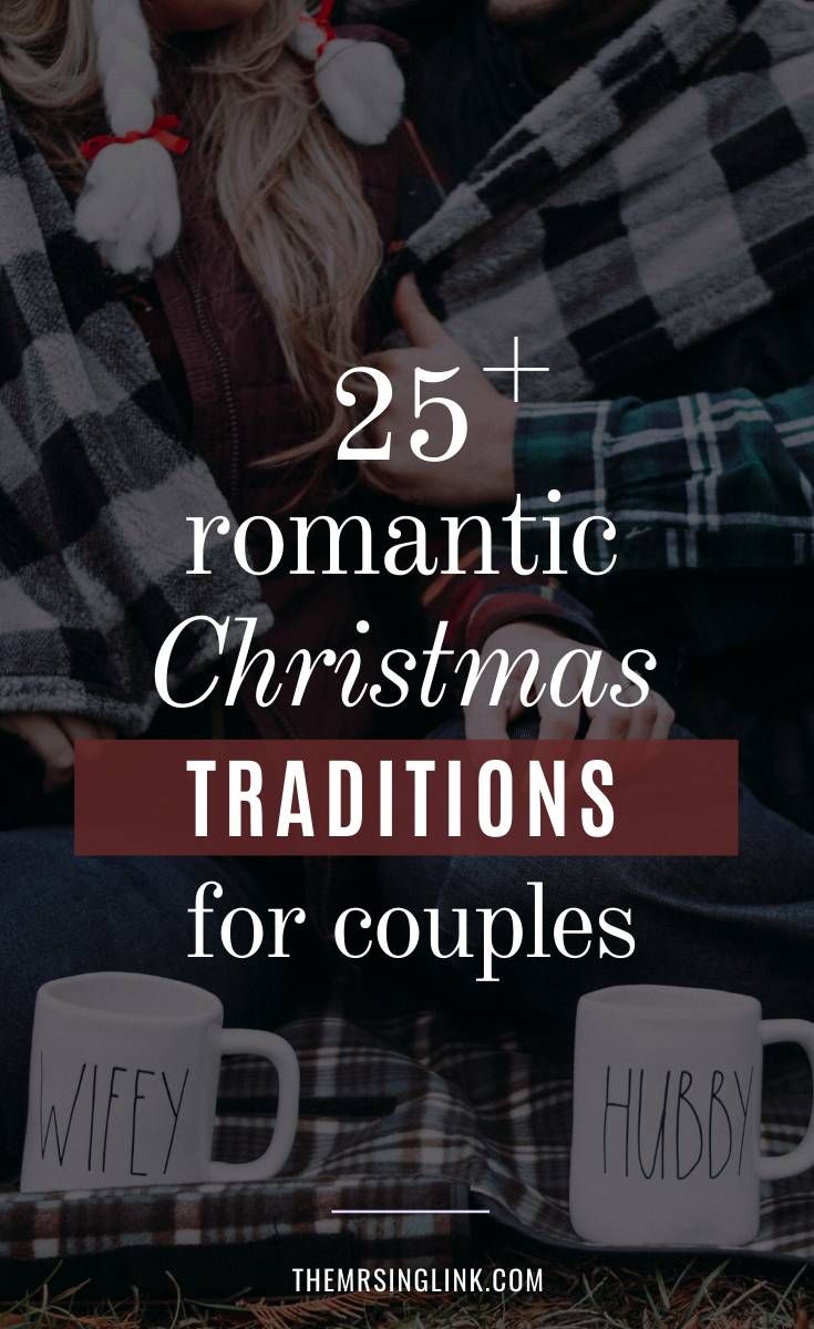 two people wrapped up in blankets with the text 25 romantic christmas traditionss for couples