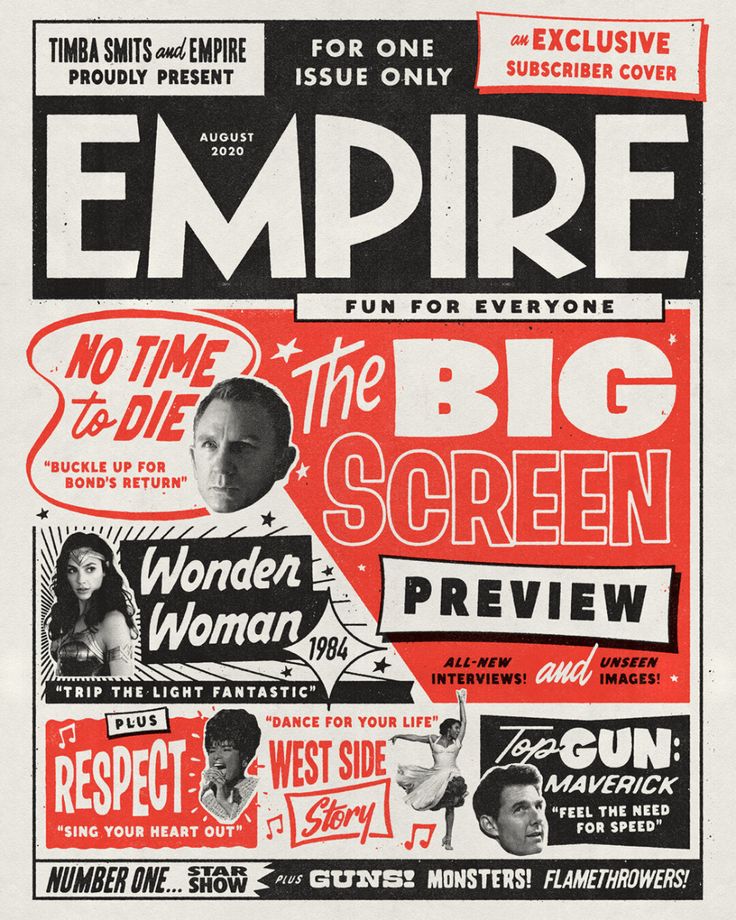 an old movie poster with the title'empire film for everyone's big screen review '