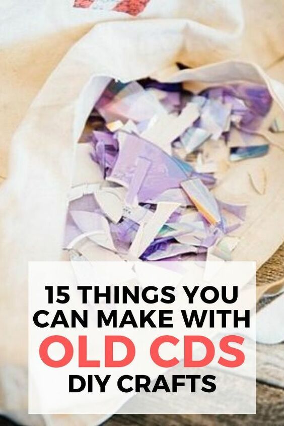 a pile of old cds with the title 15 things you can make with old cds diy crafts