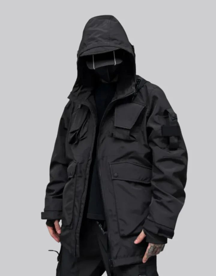 Japanese Streetwear Jacket Futuristic Jacket, Japanese Techwear, Techwear Ninja, Techwear Cyberpunk, Techwear Jacket, Tokyo Streets, Techwear Outfits, Cyberpunk Clothes, Technical Clothing