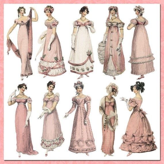 Victorian Era Fashion, Regency Gown, Regency Era Fashion, The Victorian Era, Regency Dress, Regency Fashion, 19th Century Fashion, Regency Era, Fashion Collage