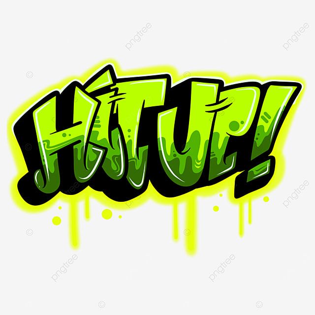 green graffiti font on white background with spray paint and splattered letters that spell the word