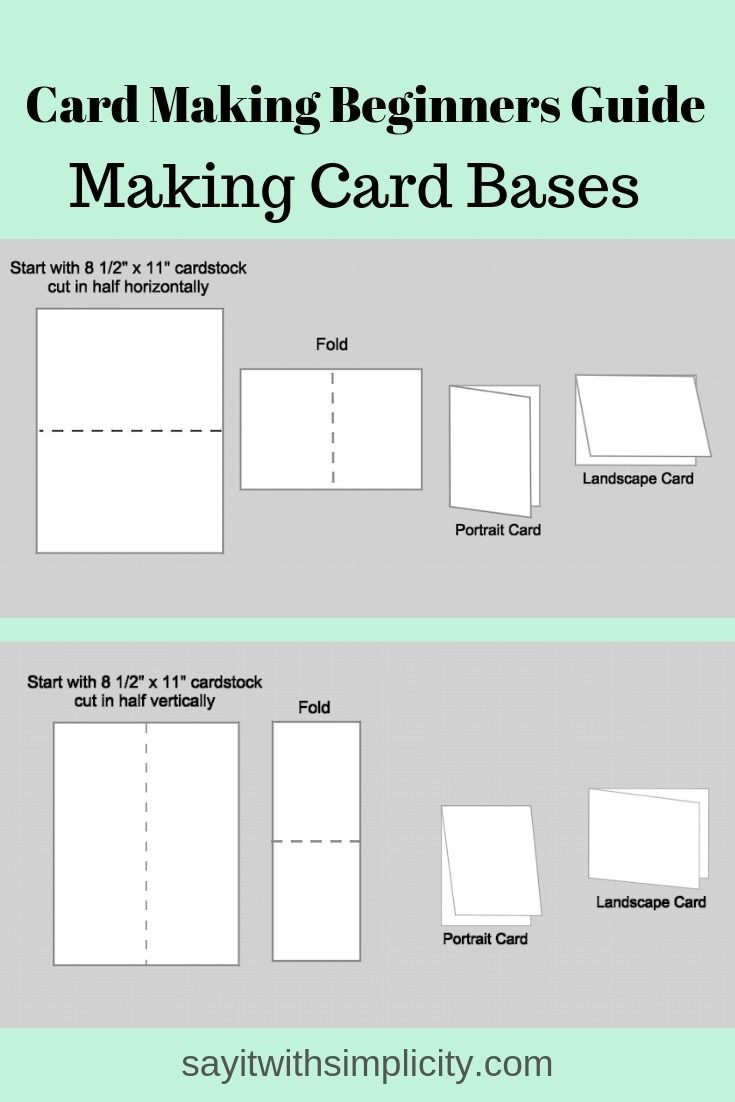 the card making beginner's guide to making card bases with pictures and instructions