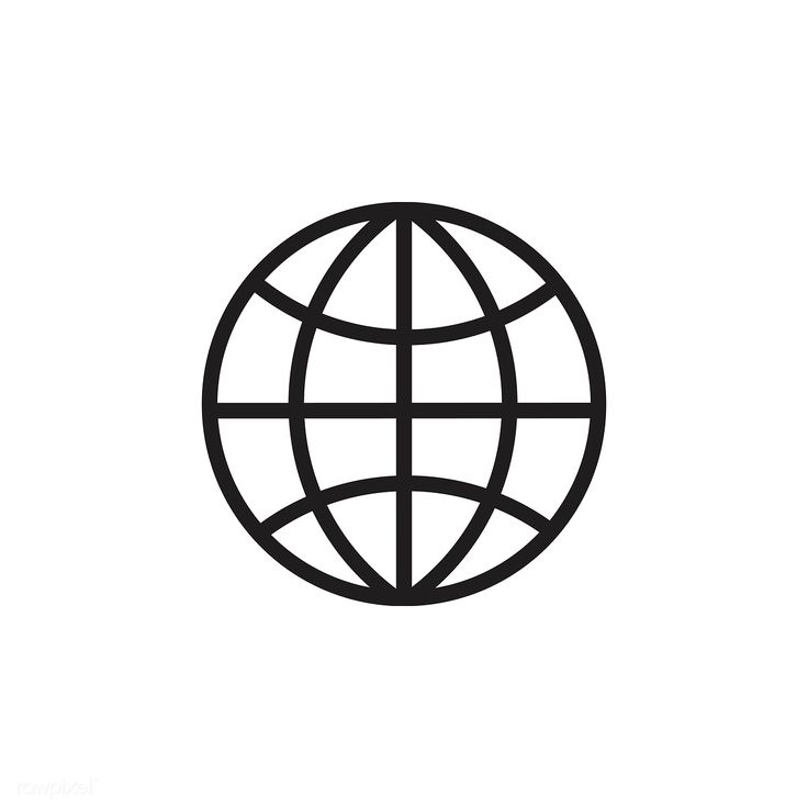 a black and white image of the earth on a white background, with lines running across it